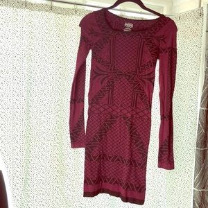 Free people intimately geo bodycon red/black dress